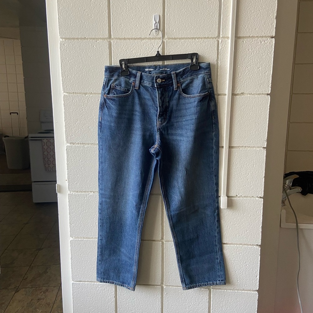 New Without Tags Old Navy Jeans High Rise Slouchy Straight Size 4